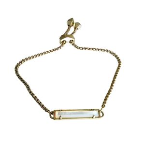 Kendra Scott Stan Bracelet Slate Cat's Eye Light Gold